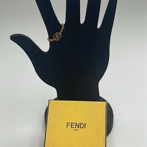 Fendi Gold Logo Chain Accessory